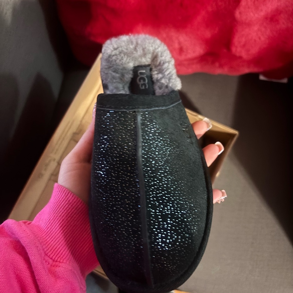 UGG Women's Black Sparkle Slippers